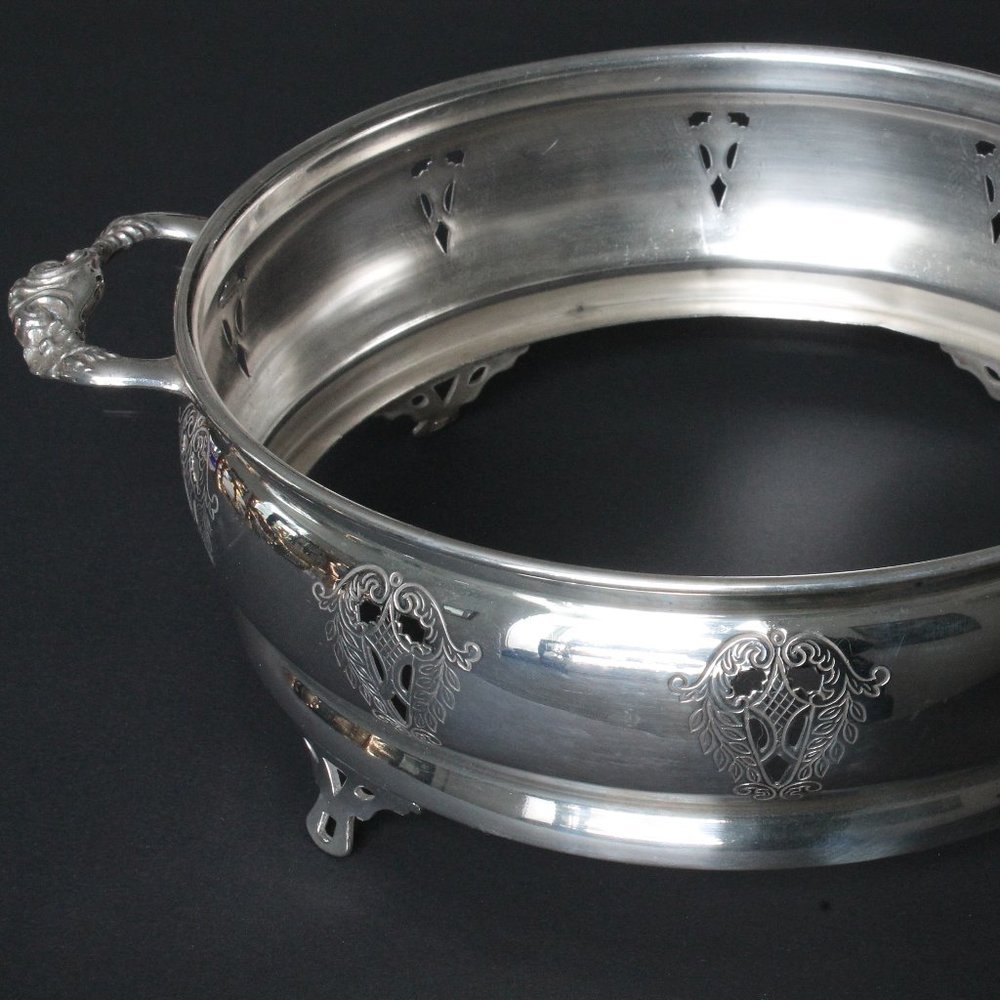 [VIKING PLATE] Vintage Silver Buffet Stand